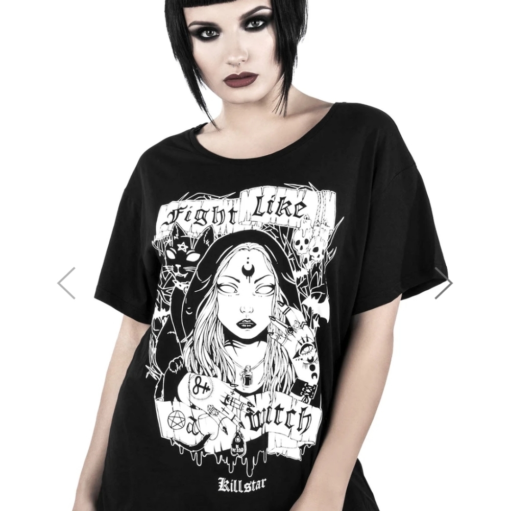 NWT! Killstar Fight Like a Witch Relaxed Top Shirt
